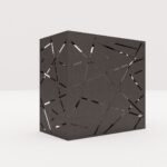 Husă metalică decorativă pentru pompă de căldură și aer condiționat – Design geometric cu linii abstracte, personalizabilă