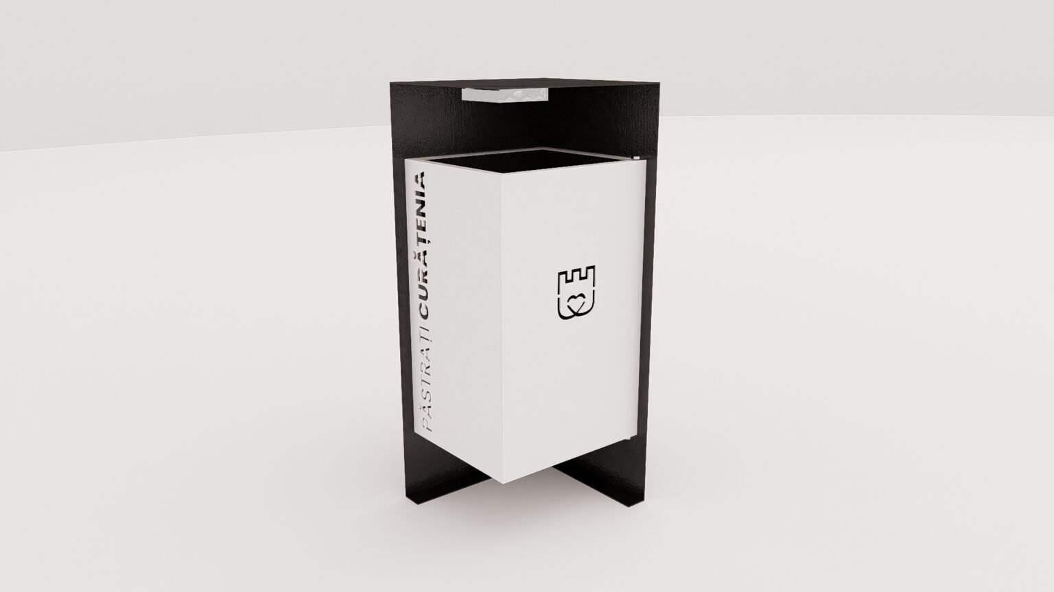 Coș de gunoi urban metalic – Design modern, personalizabil - imagine 3